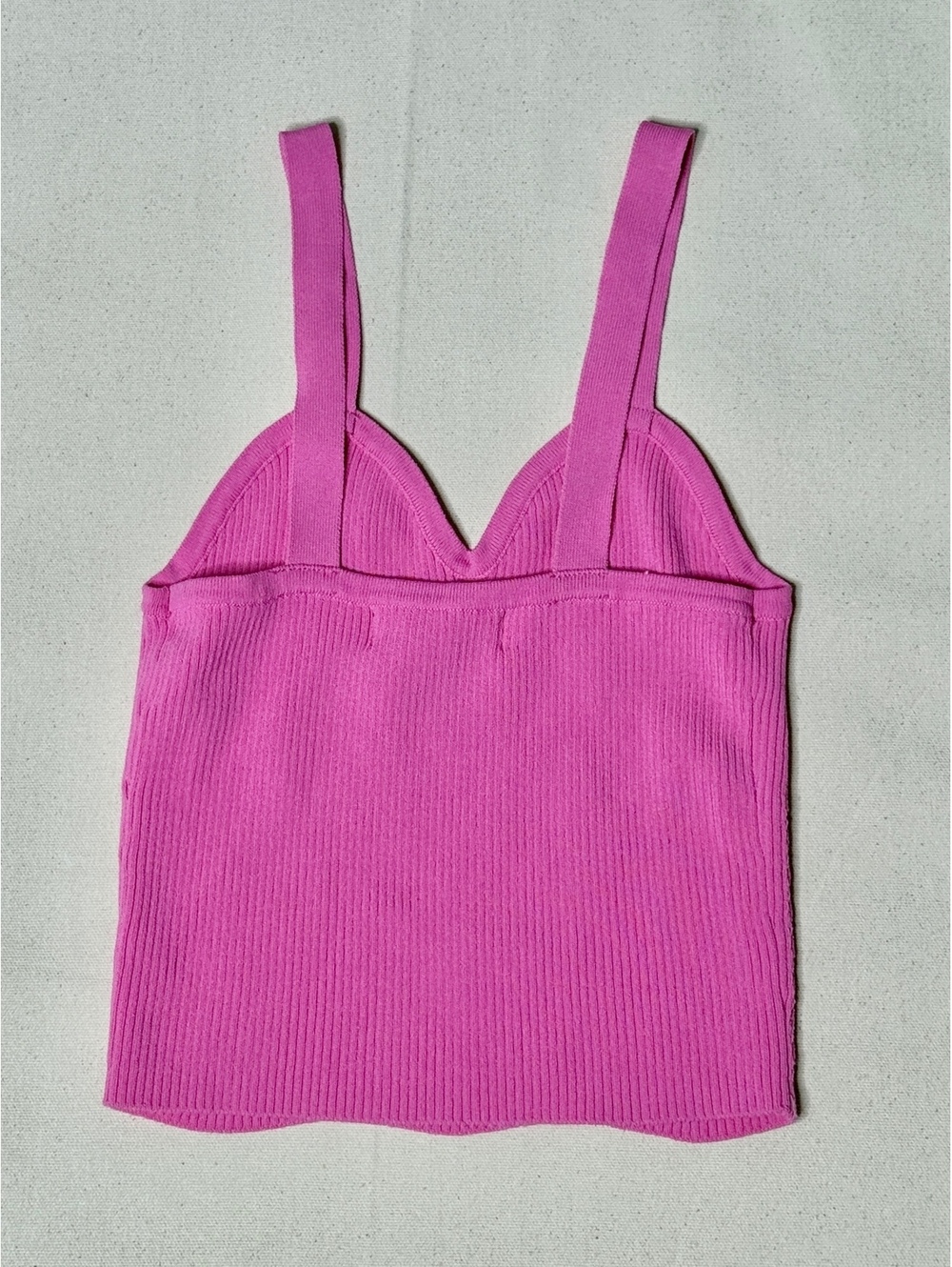 Altar’d State Pink Ribbed Knit Bustier Tank Top Size S